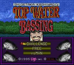 Kashiwagi Shigetaka no Top Water Bassing (Japan) Title Screen